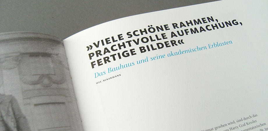 Das Bauhaus kommt aus Weimar – Der Katalog zur Ausstellung – Innenansicht