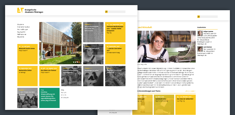 Evangelische Akademie Thüringen 2016 · Website · Webdesign