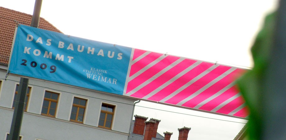 Das Bauhaus kommt aus Weimar Banner