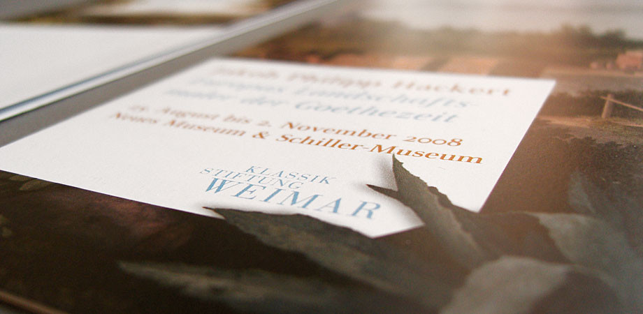 Flyer Jakob Philipp Hackert Ausstellung – Detail
