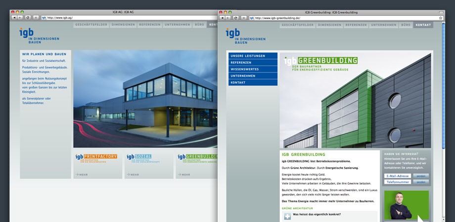igb AG – Website 2010
