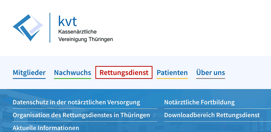 Kassenärztliche Vereinigung Thüringen · Goldwiege · Webauftritt