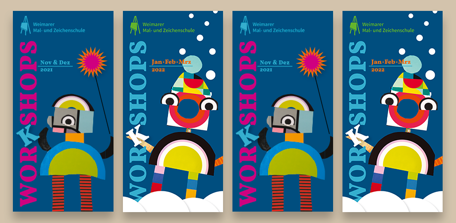 Malschule Weimar 2021/22 · Workshopflyer · Goldwiege