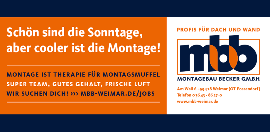 MBB Montagebau Becker · Werbung 2023 · Goldwiege