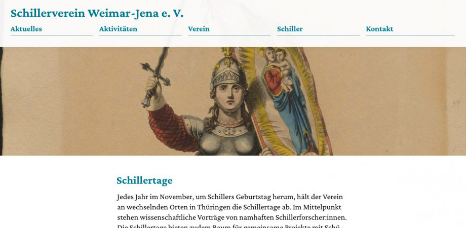 Schillerverein · Website 2022 · Goldwiege