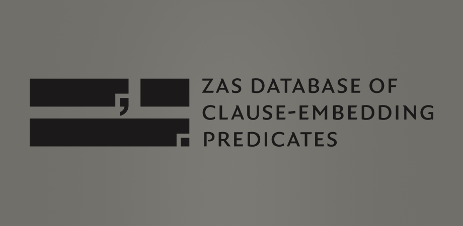 ZAS database of clause-embedding predicates